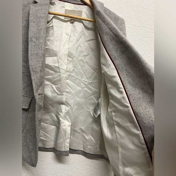*Banana Republic Women’s Jacket Blazer Grey Preppy 12 P Petite - Picture 5 of 10